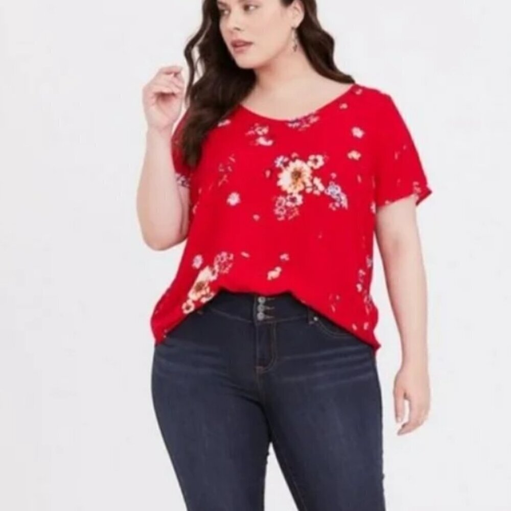 Torrid Floral Short Sleeved Top